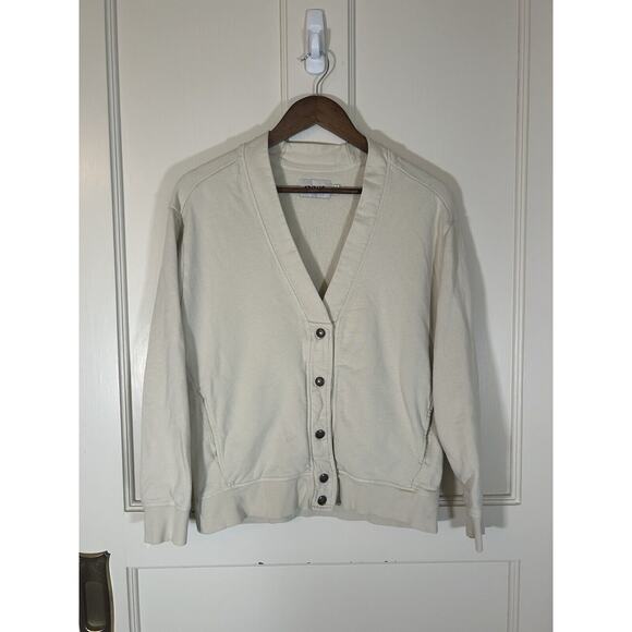 Pact Cream V-Neck Knit Cardigan Sweater - Picture 1 of 9